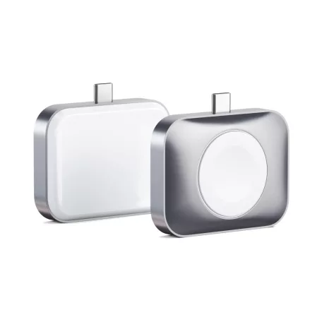 Satechi USB-C 2 in 1 Wireless charging dock for Apple watch and Airpods - Silver