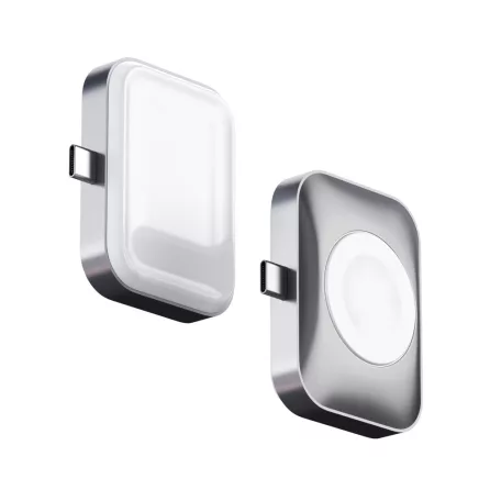 Satechi USB-C 2 in 1 Wireless charging dock for Apple watch and Airpods - Silver