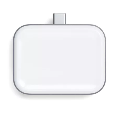 Satechi USB-C 2 in 1 Wireless charging dock for Apple watch and Airpods - Silver