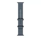 Apple Watch 49mm Band:  Anchor Blue Ocean Band - Black Titanium Finish