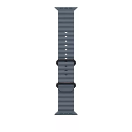 Apple Watch 49mm Band:  Anchor Blue Ocean Band - Black Titanium Finish