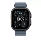 Apple Watch 49mm Band:  Anchor Blue Ocean Band - Black Titanium Finish