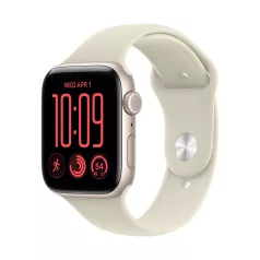   Apple Watch SE3 v2 Cellular 44mm Starlight Aluminium Case with Sand Sport Band - S/M