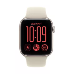   Apple Watch SE3 v2 Cellular 44mm Starlight Aluminium Case with Sand Sport Band - M/L
