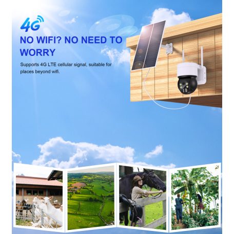 Ankway-Choetech PTZ, napelemes, CSAK 4G, kamera