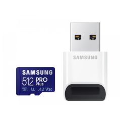 SAMSUNG SD kártya PRO PLUS 512GB, olvasóval (Blue Wave)