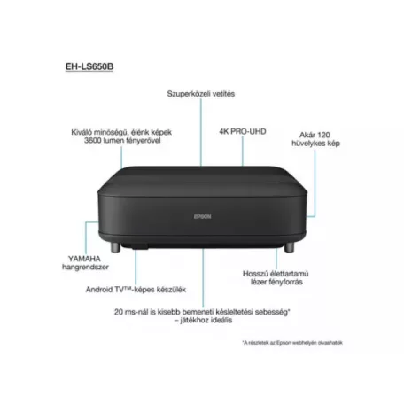 Epson EH-LS650B 3LCD / 3600 lumen / 4K PRO-UHD projektor
