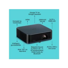   Epson EF-62N 3LCD / 700 Lumen / 4K PRO UHD lézer okos projektor