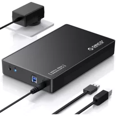   Orico Külső HDD/SSD Ház 3,5" - DDL35-U3 (USB-B to USB-A 3.2, Max.: 20TB, fekete)