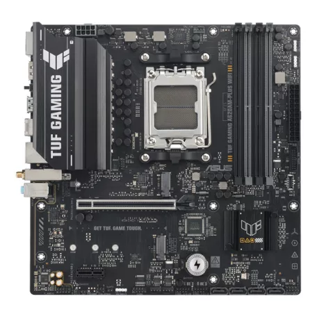Asus Alaplap - AMD TUF GAMING A620AM-PLUS WIFI AM5 (A620, 4xDDR5 7600+MHz, 1x 2,5 Gb LAN, 2xM.2, 4xSATA3, HDMI+2xDP)