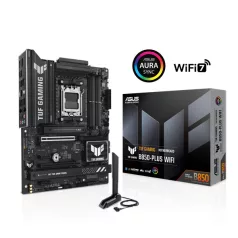   Asus Alaplap - AMD TUF GAMING B850-PLUS WIFI AM5 (B850, ATX, 4xDDR5 8000+MHz, 4xSATA3, 3x M.2, HDMI+DP)