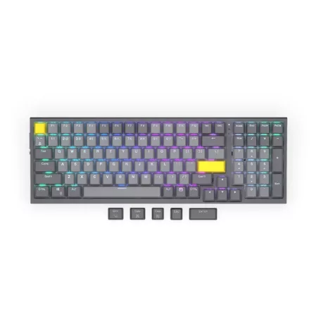 Endorfy Wireless Billentyűzet - Celeris 1800 (RGB, Gateron Yellow Switch, mechanikus, 100 gomb, US)