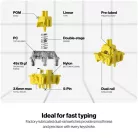 Endorfy Wireless Billentyűzet - Celeris 1800 (RGB, Gateron Yellow Switch, mechanikus, 100 gomb, US)