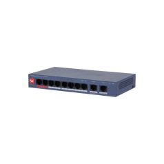   Dahua switch PoE - CS4010-8ET2GT-110 (Cloud menedzsment; 8x 10/100 Mbps PoE + 2x 10/100/1000 Mbps port, 110W)