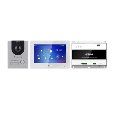 Dahua video kaputelefon szett - KTD01(F)  (VTO2202F-P-S2 + VTH5422HW + VTNS2003B-2)