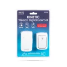 Delight digitális elem- és vezetéknélküli csengő, 38 dallam, kinetic/AC, Fehér