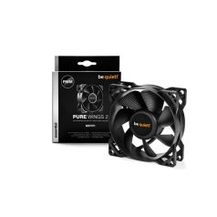   Be Quiet! Cooler 8cm - PURE WINGS 2 80mm PWM (1900rpm, 19,2dB, fekete)