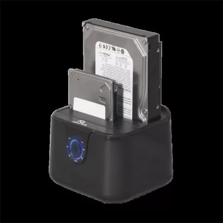 Advance HDD/SSD Dokkoló - DUALDOCK CLONE 2.5" / 3.5" (USB-A3.0 to 2xSATA, fekete)