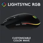 Logitech Egér - G203 Lightsync (Vezetékes, Gaming, Optikai, USB, 8000 DPI, fekete)