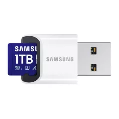   Samsung MicroSD kártya - 1TB MB-MD1T0SB/WW (PRO PLUS kártyaolvasóval, microSDXC, UHS-I, R180/W130, adapter, 1TB)