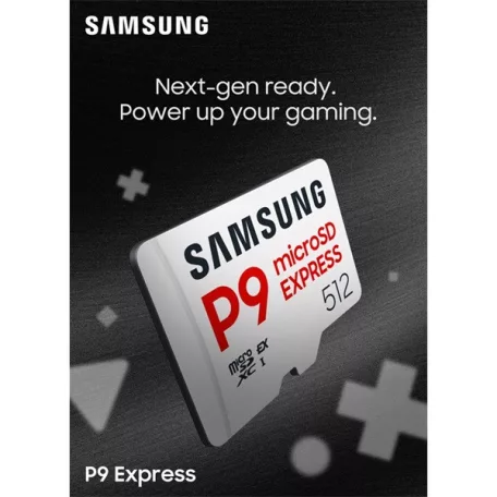 Samsung MicroSD kártya - 512GB MB-MK512T/WW (P9, Class10, PCIe Gen3.0x1, NVMe 1.3, SD 7.1, UHS-I)