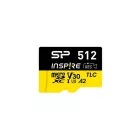 Silicon Power MicroSD kártya - 512GB microSDXC UHS-I U3, 3D TLC NAND (170/150 MB/s A2/V30) DDR200 transfer rate
