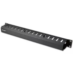   Equip Rackszekrény kiegészítő - 327313 (Kábel rendező panel, fekete)