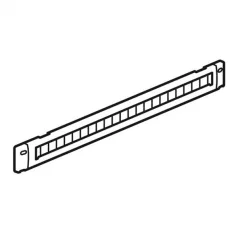   Legrand vízszintes fésűs rendező panel - 1U, 19", átmenő kivágással, gyorspánttal rögzítés, acél, LCS2