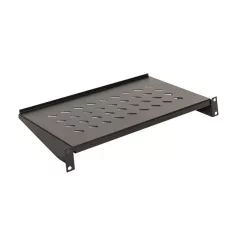  Legrand Rackszekrény polc - 2U-19", 2 ponton rögzített csavarral, fix, 550mm, max. 50 kg, fekete