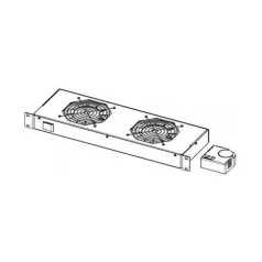   Legrand Rackszekrény ventilátor 19"-  2 ventilátor, termosztát, 160m3/óra, Fekete (19" fali Evoline rackszekrényhez)