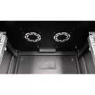 Equip Fali Rackszekrény - EPM-07-6045-B-CBAA (19", 7U, 600x450mm, előre szerelt, fekete)