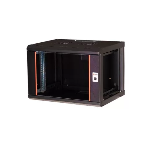 Equip Fali Rackszekrény - EPM-07-6045-B-CBAA (19", 7U, 600x450mm, előre szerelt, fekete)