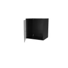 S-Link Rackszekrény - 12U 19" fali kivitel (540x530x400mm, ablakos, Flatpack, Fekete)