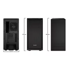   Be Quiet! Számítógépház - Pure Base 600 Black (ATX, fekete)