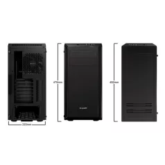   Be Quiet! Számítógépház - Pure Base 600 Window Black (ATX, edzett üveg oldallap, fekete)
