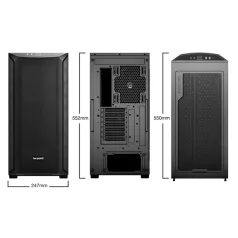   Be Quiet! Számítógépház - Shadow Base 800 Black (ATX, edzett üveg oldallap, fekete)