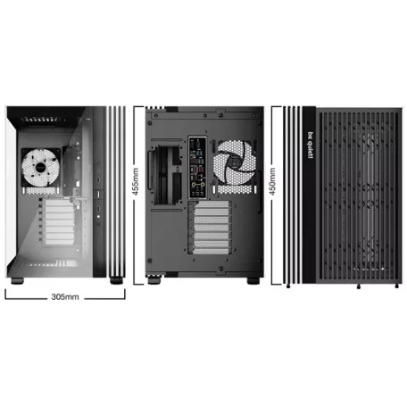 Be Quiet! Számítógépház - LIGHT BASE 600 LX Black (ATX, edzett üveg oldallap, fekete)