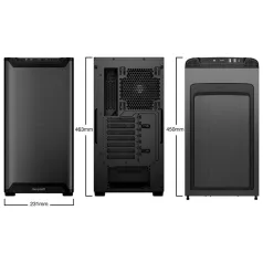   Be Quiet! Számítógépház - Pure Base 501 Airflow Window Black (ATX, edzett üveg oldallap, fekete)