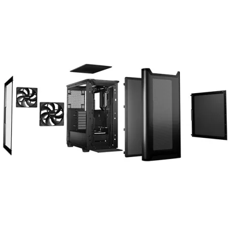 Be Quiet! Számítógépház - Pure Base 501 Airflow Window Black (ATX, edzett üveg oldallap, fekete)