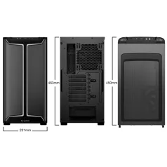   Be Quiet! Számítógépház - Pure Base 501 DX Black (ATX, edzett üveg oldallap, fekete)