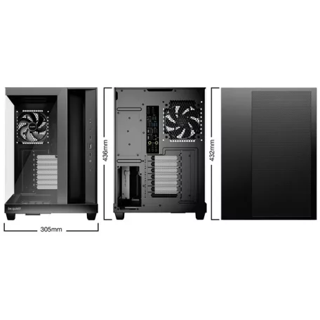 Be Quiet! Számítógépház - LIGHT BASE 500 Black (ATX, edzett üveg oldallap, fekete)