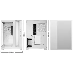   Be Quiet! Számítógépház - LIGHT BASE 500 LX White (ATX, edzett üveg oldallap, fehér)