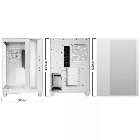 Be Quiet! Számítógépház - LIGHT BASE 500 LX White (ATX, edzett üveg oldallap, fehér)