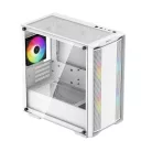 DeepCool Számítógépház - CC360 ARGB WH (fehér, ablakos, 3x12cm ventilátor, Mini-ITX / Micro-ATX, 1xUSB3.0, 1xUSB2.0)