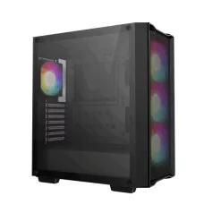   DeepCool Számítógépház - CC560 MESH V2 (ablakos, 4x12cm A-RGB ventilátor, ATX, 2xUSB3.0, fekete)
