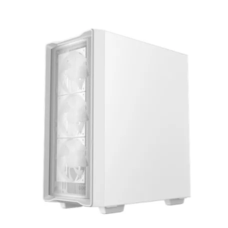 DeepCool Számítógépház - CC560 MESH WH V2 (ablakos, 4x12cm A-RGB ventilátor, ATX, 2xUSB3.0, fehér)