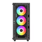 DeepCool Számítógépház - CC560 A-RGB V2 (fekete, ablakos, 4x12cm venti, Mini-ITX / Micro-ATX / ATX, 1xUSB3.0, 1xUSB2.0)
