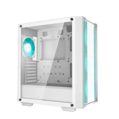   DeepCool Számítógépház - CC560 WHITE V2 (fehér, ablakos, 4x12cm LED venti, ATX, 1xUSB3.0, 1xUSB2.0, fehér)