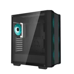   DeepCool Számítógépház - CC560 V2 (fekete, ablakos, 4x12cm LED venti, Mini-ITX / Micro-ATX / ATX, 1xUSB3.0, 1xUSB2.0)