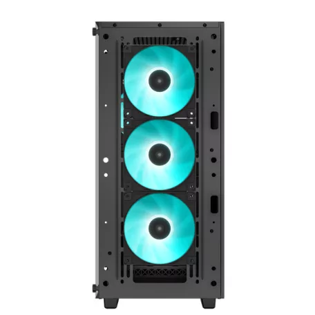 DeepCool Számítógépház - CC560 V2 (fekete, ablakos, 4x12cm LED venti, Mini-ITX / Micro-ATX / ATX, 1xUSB3.0, 1xUSB2.0)